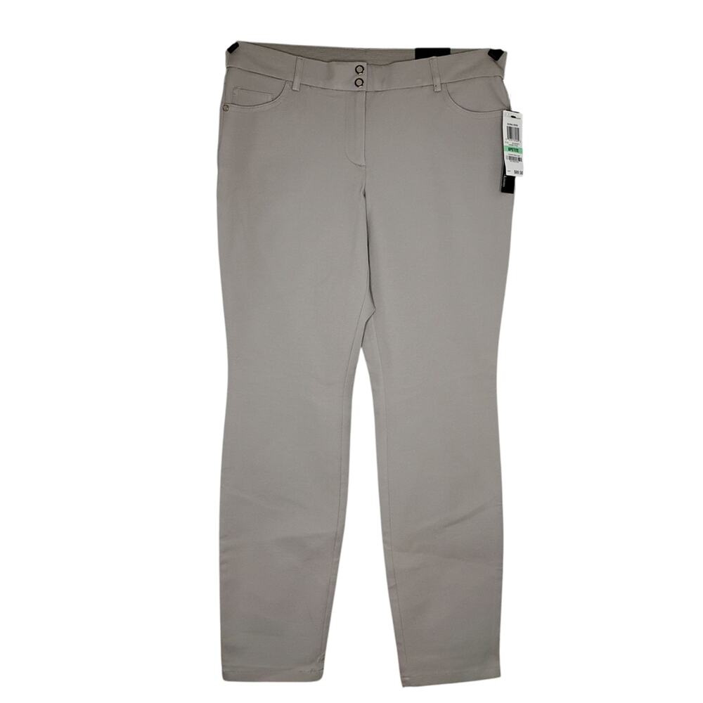 Alfani Skinny Comfort Waist Dress Pants Size 8P Summer Straw Color NWT Stretchy